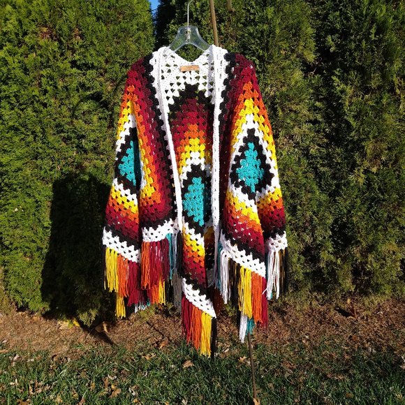 The Native Daughter Cardigan Ruana by Tribal Bae - Picture 2 of 3